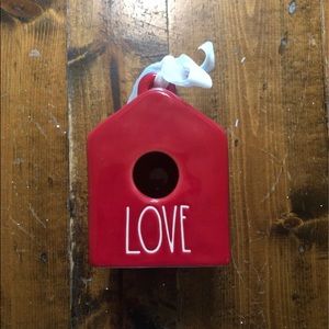 NWOT Rae Dunn Love Mini Birdhouse